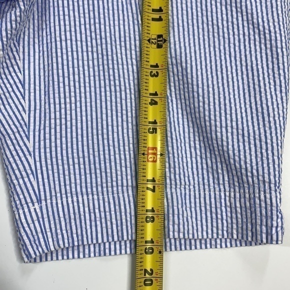 Chaps Blue & White Striped Seersucker Bermuda Shorts Size 8P - Picture 4 of 10